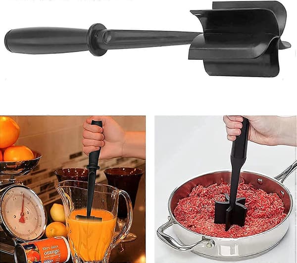 Hackköttskross Värmebeständig Köttskivare Professionell Värmebeständig Nylon Multifunktionell Malet Kött Kök Köttskivare Kross och Strimlare fo