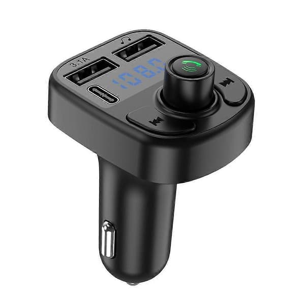 Bil MP3-spiller Bluetooth 5.0 FM-sender med dobbel USB-lader