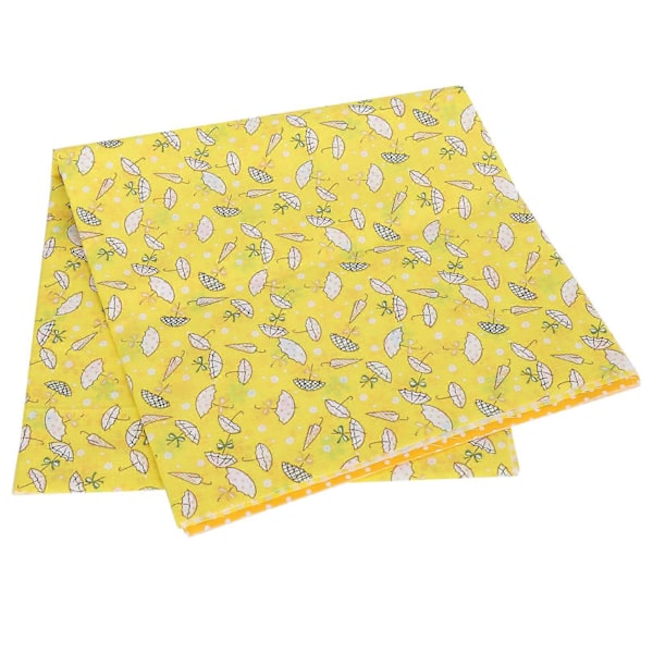 2 Set Bomullstyg Enfärgad Vävd Trycktyg DIY Sömnad Quiltning PatchWork 5 Färger 50x50cm (Gul)
