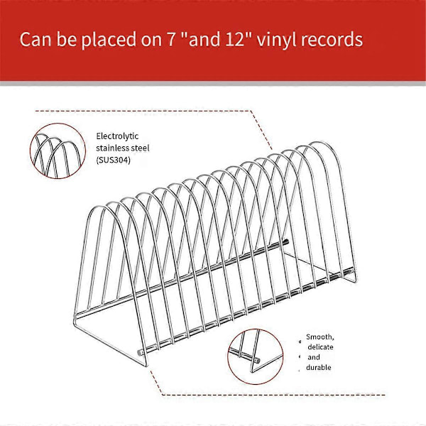 Vinylskivställ Läsställ Hemförvaring 10 Fack