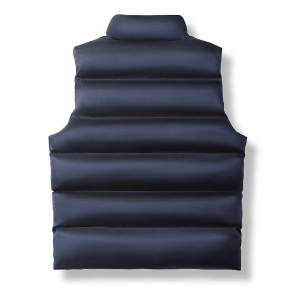 Mænd Vest Jakke Efterår Vintertøj Mand ærmeløs vest Blue 5XL