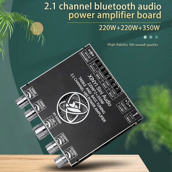 2.1-kanals TPA3251 Bluetooth Digital Forstærkermodul Høj og Lav Tone Subwoofer, 220Wx2+350W Forstærker