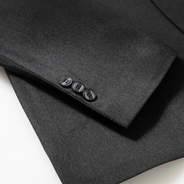 Herr Casual Blazer Två Knappar Kavaj Kostymjacka Black M