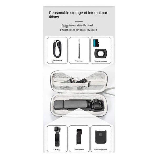 For 3 Oppbevaringsveske, Bærbar Veske, Kameraveske, Beskyttelsesboks, Håndholdt Gimbal, Håndveske A
