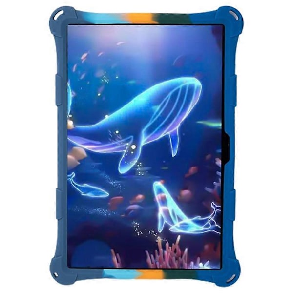 Kompatibel med Galaxy Tab A8 10.5 (2021) Fidget Sensorisk Silikone Boble Angst Stress Aflastningslegetøj Anti-slip Tekstur Tablet Cover DarkBlue