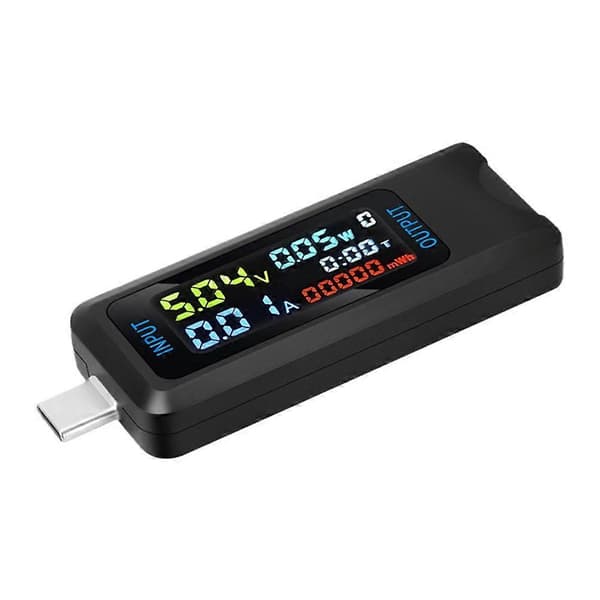 .UK-USB Type-C Digital Strømkapasitetstester Spenningsstrømmåler ^uk| typec