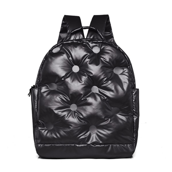 Svart Rosa Vit Mjuk Bekväm Vardagsryggsäck black style 3