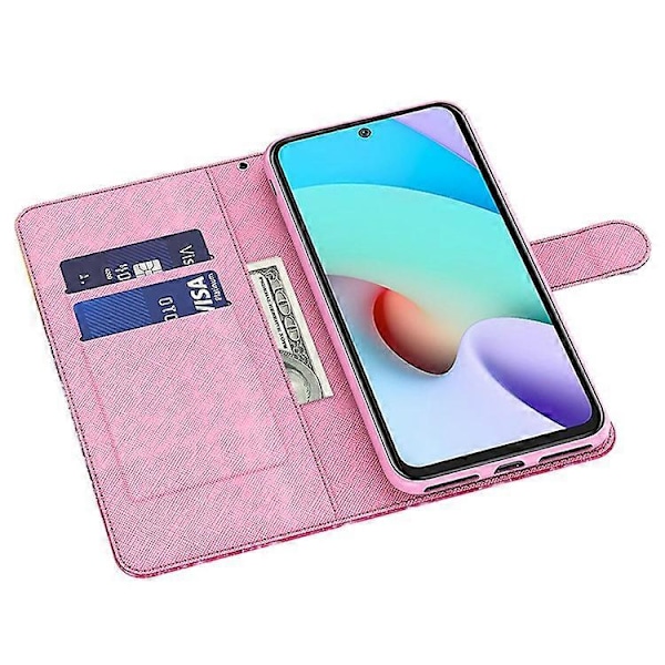 Kompatibelt för Xiaomi Redmi Note 13 4G Mobilskal 3D Mönstertryck Läder Flipfodral med Handrem