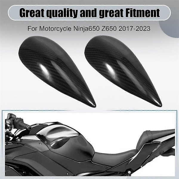 Kolfiber Motorcykel Bränsletank Skydd Skal Dekoration Skyddskåpor för KAWASAKI Ninja650