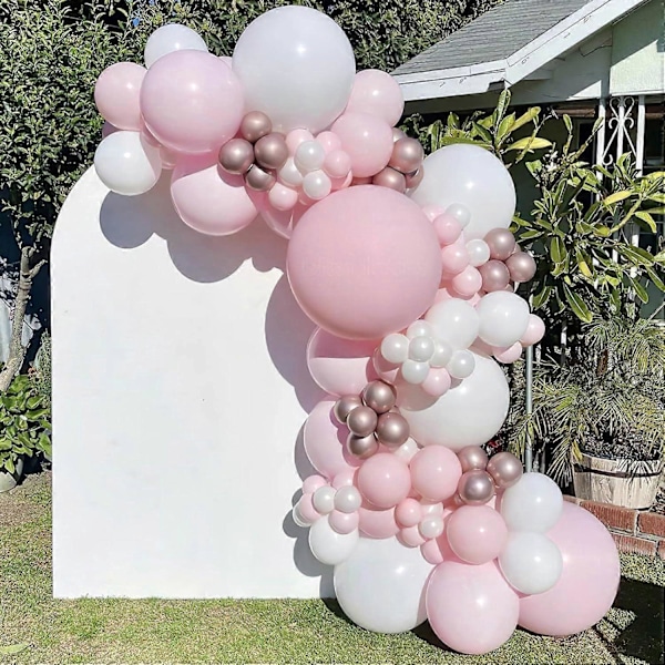 Hvid ballonkranse-sæt - 100 stk. 18/12/5 tommer pastelhvide balloner i forskellige størrelser, fødselsdagsfest
