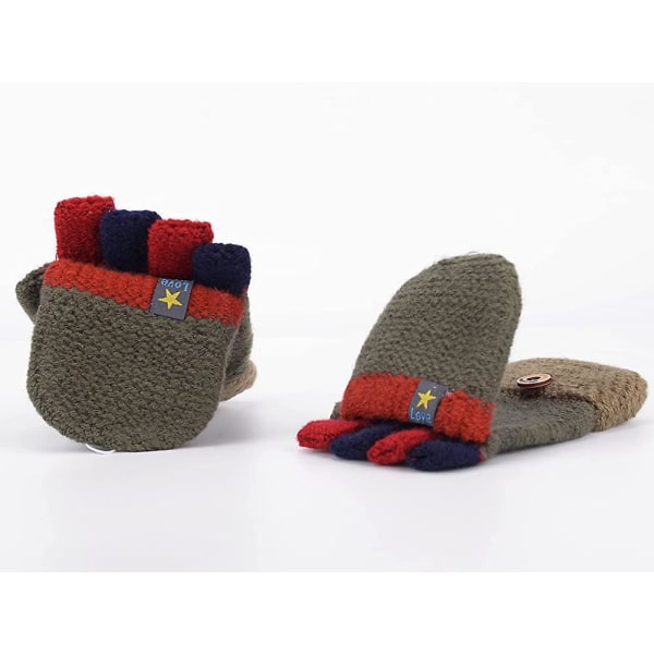 Strikkede Halvfingerhandsker Unisex Varme Handsker Til Piger