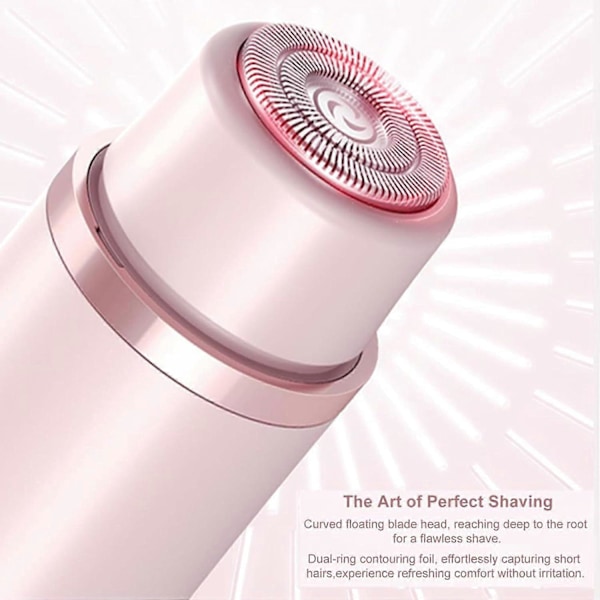Dermave Bikini Barbermaskin, Dobbelthode Barbermaskin Kvinner, 2 i 1 Våt og Tørr Elektrisk Bikini Trimmer for Kvinner, Rosa