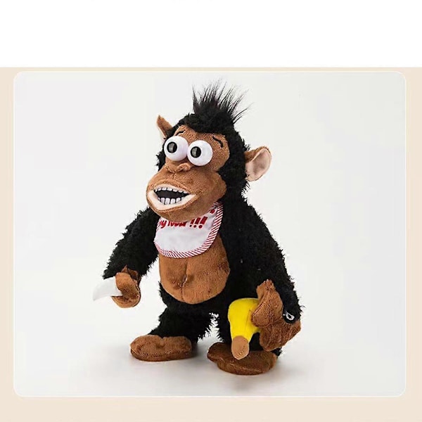 Elektrisk Plysjgorilla Gråtende Gorilla Spiser Banan Magnetisk Kontroll Ape Banan Gorilla Morsom Leke