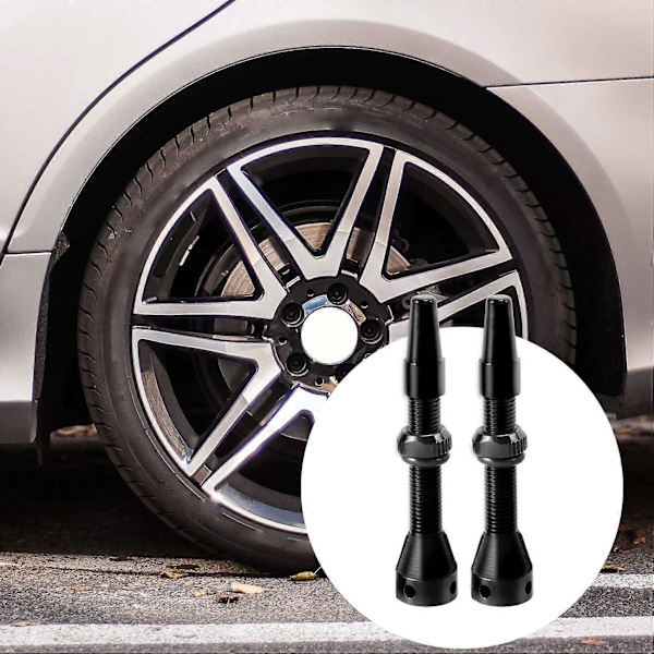 1 Par 44mm Slangeløs Luftventil for Landeveissykkel & Slangeløs Ventilstamme