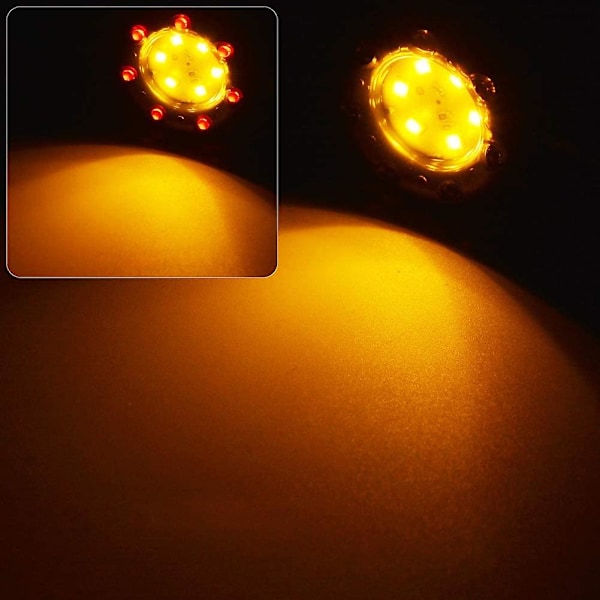 4 stk. Universal Motorcykel Blinklys Mini Bullet LED Blinklys Bremselys Baglygte Lampe Kørelys - Sort