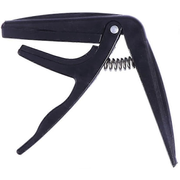 Professionell Ukulele Capo Enhands Snabbväxling Ukelele Capo Zinklegering Gitarrdelar Tillbehör (Svart)