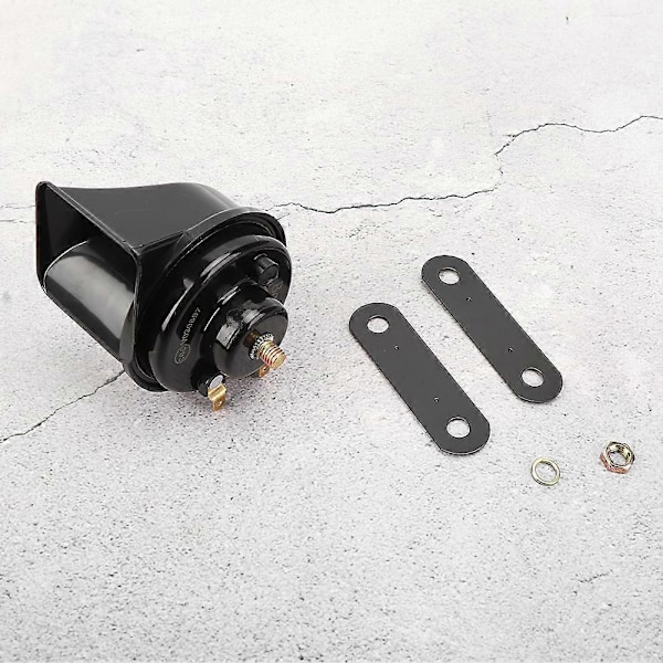 Universal Bilhorn 12V 105dB Lastebil Dynamisk Høyttaler Monofonisk Snegle Svart Vanntett