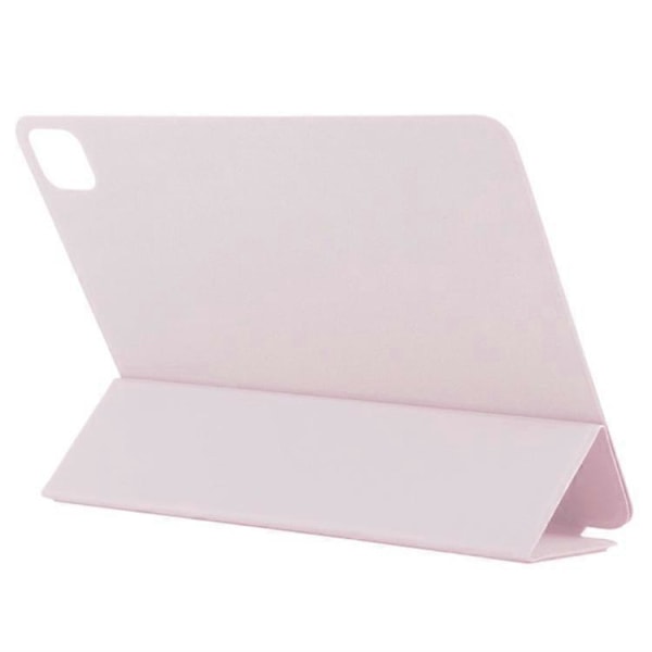 Kompatibelt Fodral för iPad Pro 11 (2024) PU Läder Tri-fold Ställ Magnetisk Stängning Tablet Skydd Pink