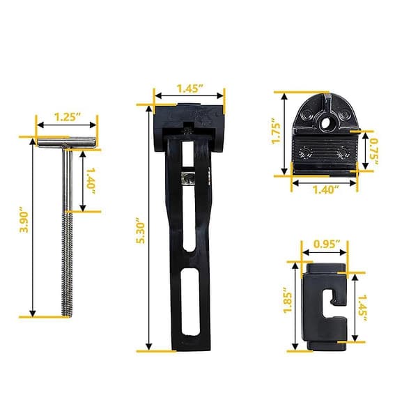 Ersättningsinstallationstillbehör för flaklock, passar tri-fold & quad-fold flaklock