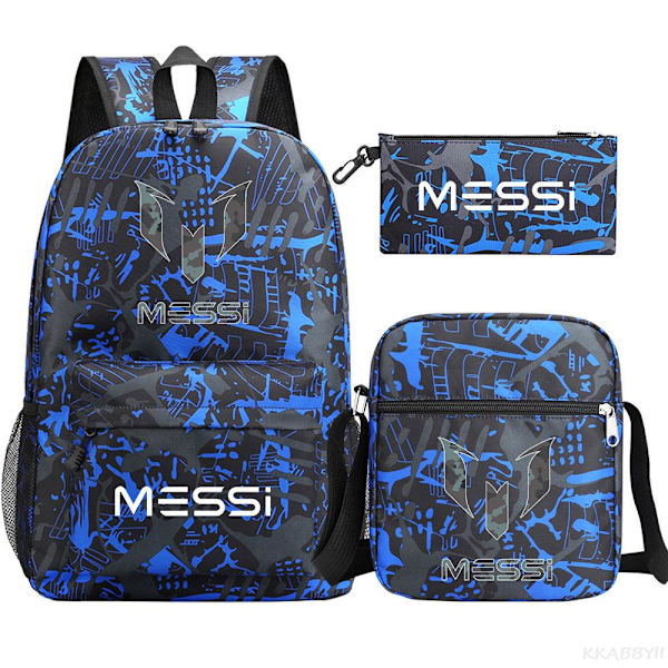 Jalkapallo Messi reppu 3 osaa plum