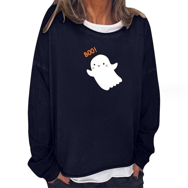 Halloween T-paita Pumpkin Face Shirt Naisten pitkähihainen syksyinen kurpitsapaita Halloween T-paita toppi style 5 3XL
