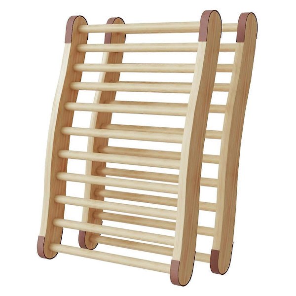 2-pack Basturyggstöd Bastutillbehör, Träbasturyggstöd