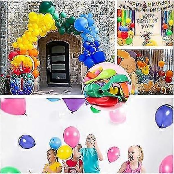 Födelsedagsballong - Set med 100 Uppblåsbara Ballonger - Födelsedagsballonger - Uppblåsbar Födelsedagsballong - Ballong