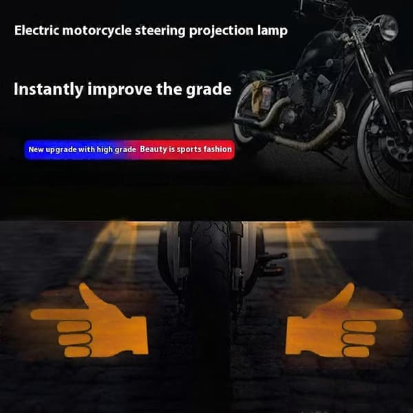 Motorcycle Projection Turn Signal Ground Light LED Atmosphere Light A