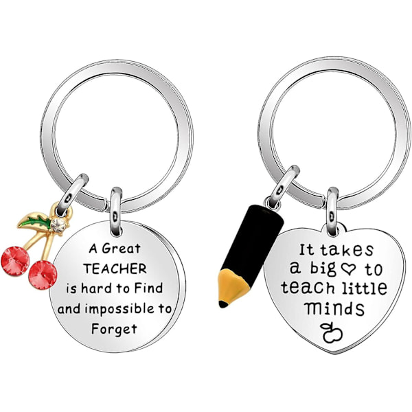 Läraruppskattningspresent Kvinnlig lärarpresent Äpple Penna Nyckelring Läraruppskattningspresent Examenspresent