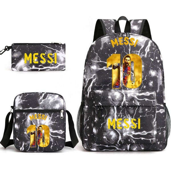 Messi Ryggsäck Canvas Pojkar Flick Skol Present Skolväska Army Green