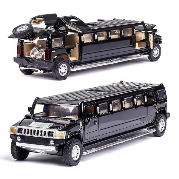 1:32 Alloy Hummer H2 Extend Limousine Metallinen Painevalettu Automalli So