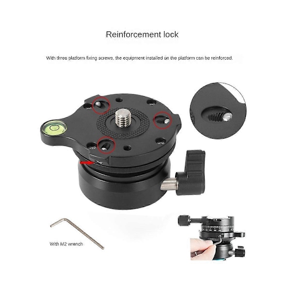Universell Multifunksjonell Horisontal Justeringssete Panoramisk Hode Stativ DSLR Kamera Justering T