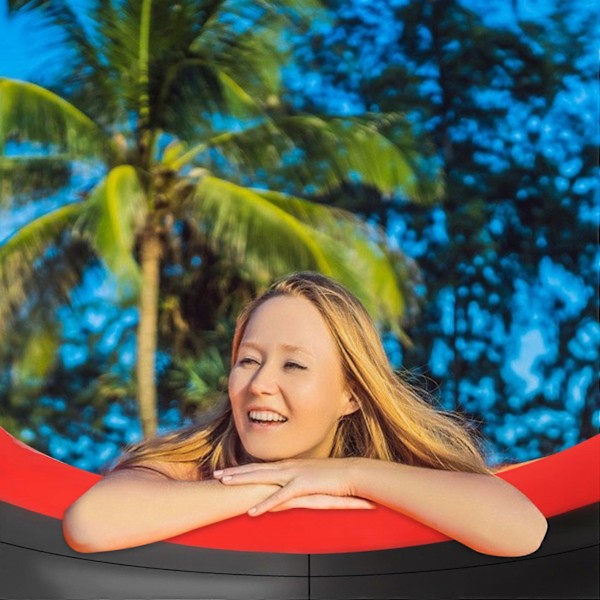 Oppblåsbar Lazy Sofa Sammenleggbar Stol Bærbar Utendørsmøbel for Reise Camping Piknik Strand