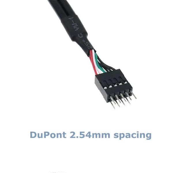 MainBoard Chassis Front 9-Pin Terminal USB 2.0 Han til Hun Forlængerkabel USB 2.0 9Pin til 9Pin E