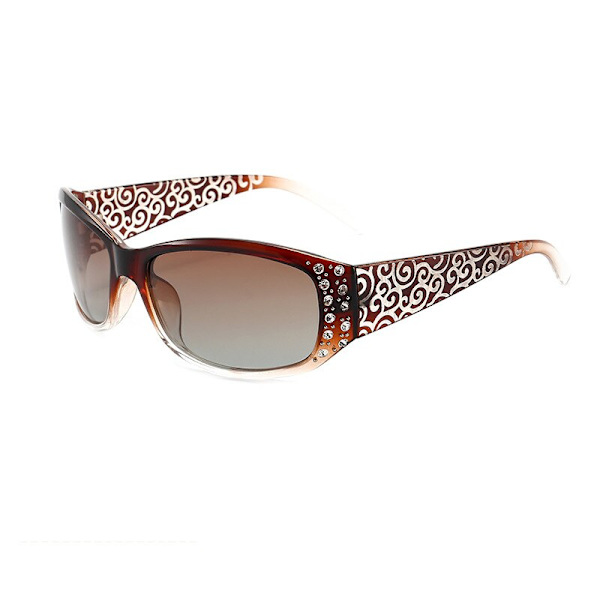 Polariserede solbriller til damer Kvinder Rhinestone solbriller Kørsel Rejse Udendørs briller UV401 Solbriller Damer Gradient Black Style2