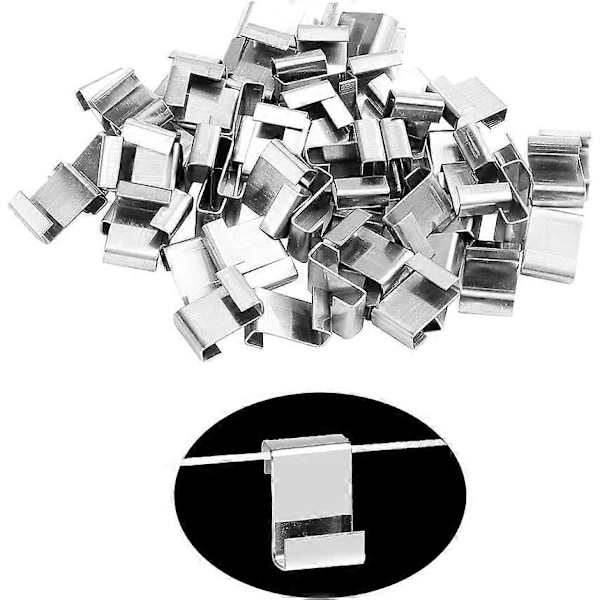 150-pack växthusglasclips, med 75 W-trådclips för växthusglas och 75 Z-överlappningsclips för växthusglas för växthusfixering