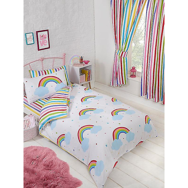 Rainbow Sky Junior Täcke och Örngott Set för Småbarn