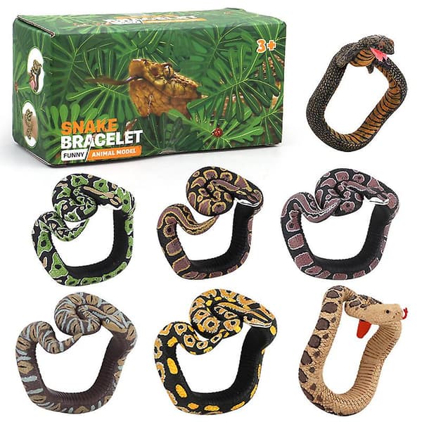 Orm Python Armband Simulation Djurmodell Figur Plast Rolig Sprattgåva För Barn Pedagogisk Barnblodspyton