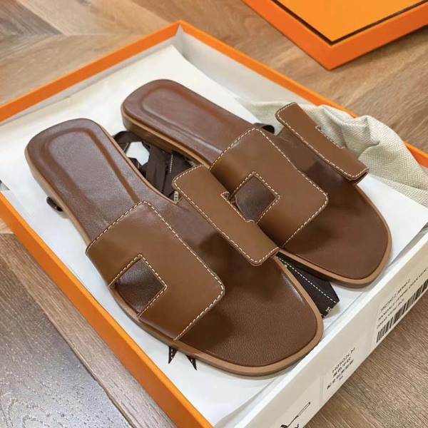 Sexy Sandaler Dame Strandtøfler Klassiske Flate Lær Dame Slippers 1 35