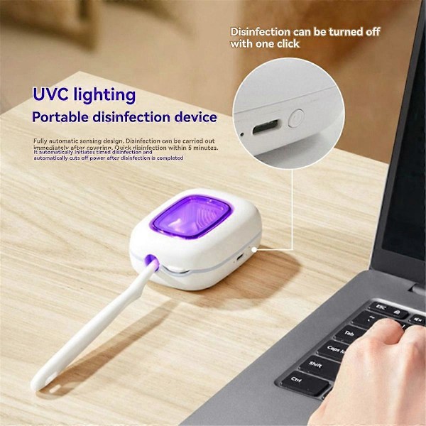 Tandbørste Sterilisator UVC Ultraviolet Lys Bærbar Enkelt Tandbørste Sterilisator USB Opladning