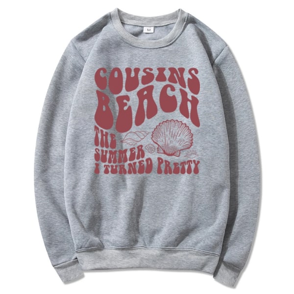 Cousins Beach Collegepaita Retro The Summer I Turned Pretty Cousins Beach Pohjois-Carolina Huppari Jeremiah Fisher Tv-sarja Collegepaita Gray XL