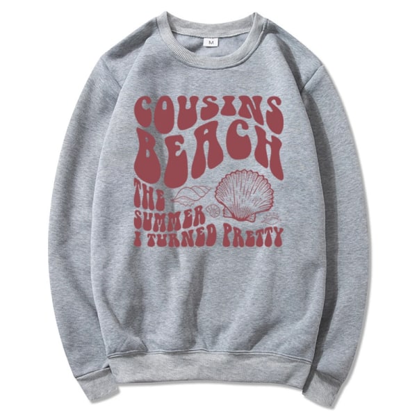 Cousins ​​Beach Sweatshirt Retro Sommaren jag blev söt Cousins ​​Beach North Carolina Hoodie Jeremiah Fisher Tv Show Sweatshirt Gray S