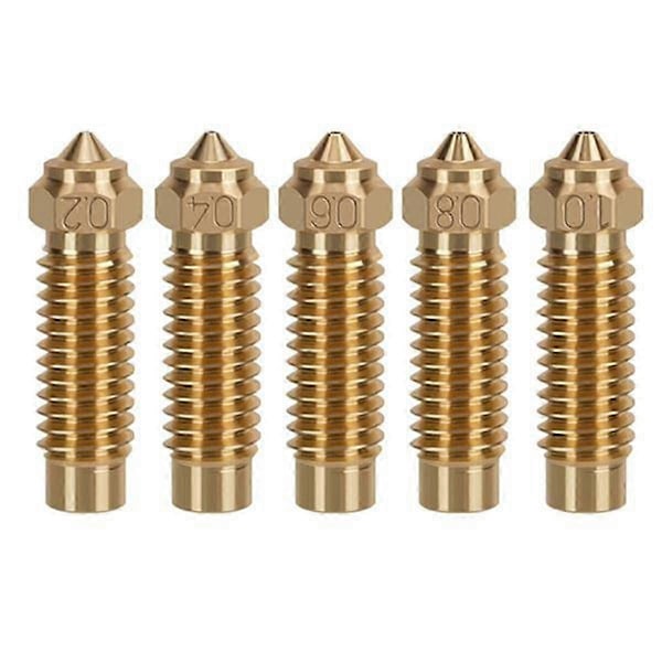 10 st 0,6 mm mässingsmunstycke högtemperatur för Neptune 4Plus/4Max 3D-skrivare, 1,75 mm PLA ABS PETG TPU-kompatibel