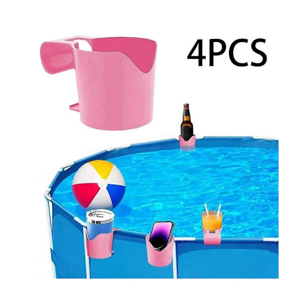 4 st Poolside Mugghållare, Poolside Förvaringskorg, för De Flesta Ram Pooler, Behållarkrok Ovan Mark