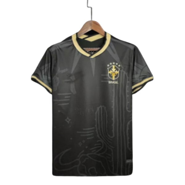 2022 Brasilien svart specialutgåva anpassad jersey träningsdräkt kortärmad jersey T-shirt V.Nistelrooy NO.10 L