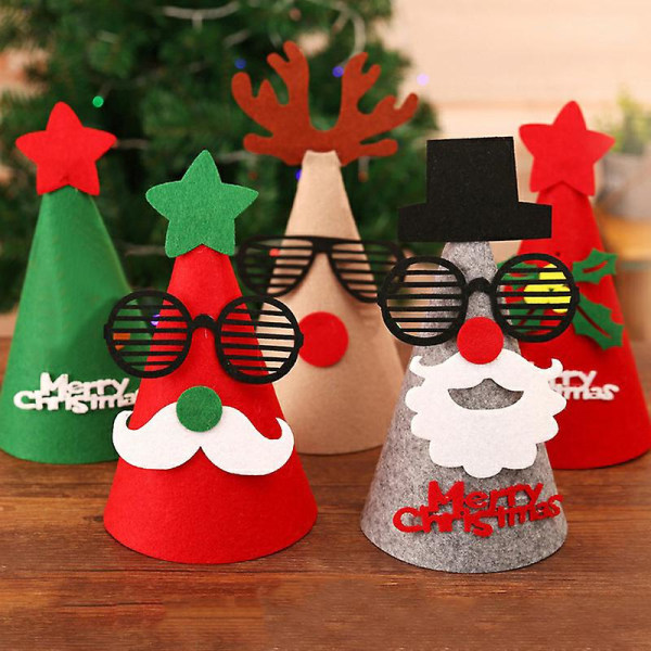 Nya Julhattar Vuxna Barn Kostym Tomte Snögubbe Ren Festivalhatt Ornament För Navidad Nyårspresenter 09 28*38cm