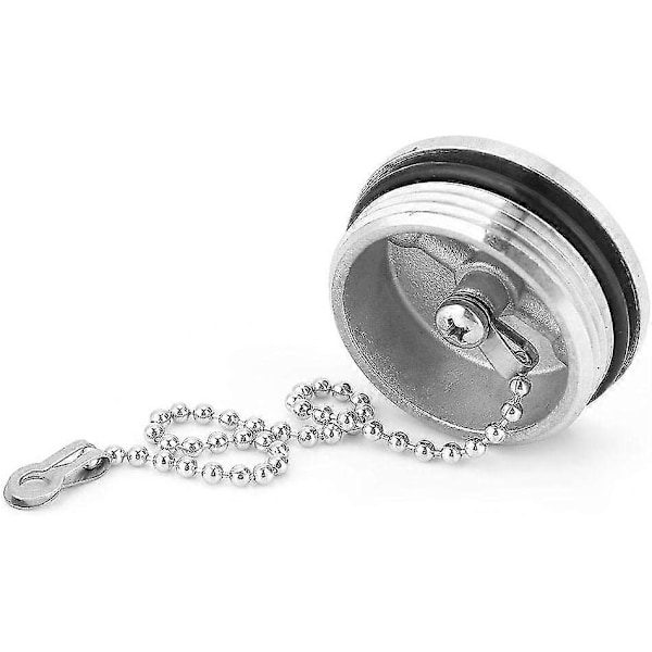 316 Rustfrit Stål Brændstoftankdæksel Poleret Brændstoftankdæksel God Tætningspakning Påfyldningskæde og Dæksel (38MM)