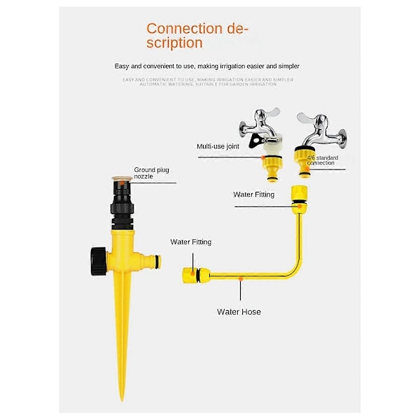 Plantehave Grøntsagshave Sprinkler Serie Pin Sprinkler Justerbar Forstøvende Nedgravet Sprinkler