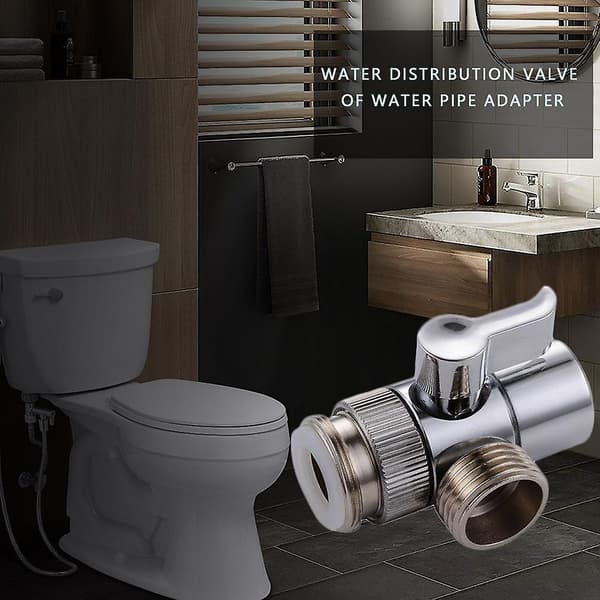 2-i-1 Mässing Bidé Duschmunstycken Avledningsventiler Kranar T-adapter Pip