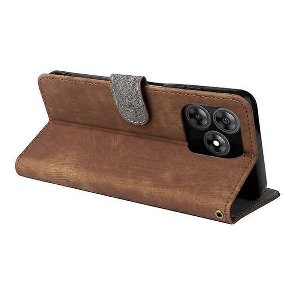 Kompatibel til Blackview Wave 8C Wallet Case RFID PU Læder Cover Stand View Brown